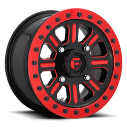 Felga aluminiowa 15" Fuel D911 HARDLINE BEADLOCK 15x10 ET25 4x156 Gloss Black Red Tinted Clear