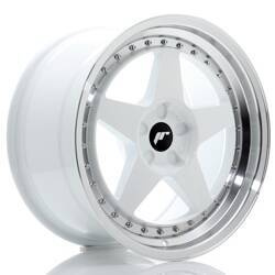 Felga aluminiowa 18" Japan Racing JR6 18x9,5 ET20-40 5H BLANK White w/Machined Lip