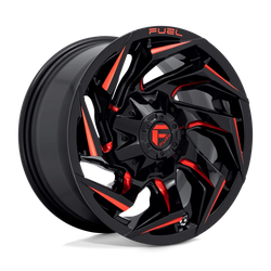 Felga aluminiowa 20" Fuel Reaction 20x9 ET1 5x139,7/150 Gloss Black Milled With Red Tint