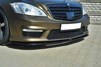 Splitter przedni Maxton Mercedes S-Class W221 AMG (czarny połysk)