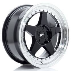 Felga aluminiowa 17" Japan Racing JR6 17x8 ET20-35 5H BLANK Gloss Black w/Machined Lip