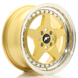 Felga aluminiowa 16" Japan Racing JR6 16x7 ET35 4x100 Gold w/Machined Lip