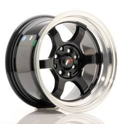 Felga aluminiowa 15" Japan Racing JR12 15x8,5 ET13 4x100/114 Gloss Black w/MachinedLip