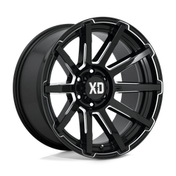 Felga aluminiowa 22" XD Outbreak 22x10 ET12 8x165,1 Gloss Black Milled