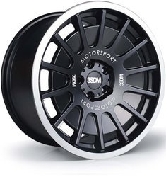 3SDM 0.66 18x9.5 ET40 5x112 Matt Black Mirror Polished Lip