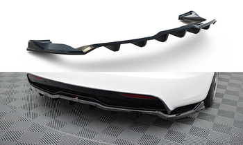 Splitter Tylny Środkowy (Z Dyfuzorem) V.1 Maxton Tesla Model S Plaid Mk1 Facelift