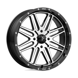Felga aluminiowa 20" MSA Offroad Wheels M38 BRUTE 20x7 ET10 4x156 Gloss Black Machined