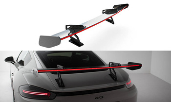 Karbonowy Spoiler Z Górnymi Mocowaniami V.2 + LED Maxton Porsche 718 Cayman 982c