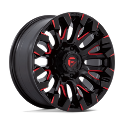 Felga aluminiowa 20" Fuel D829 QUAKE 20x9 ET1 8x165,1 Gloss Black Milled Red Tint