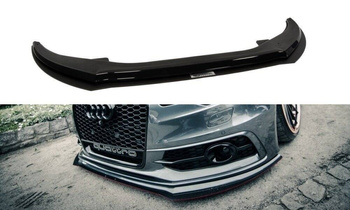 Splitter przedni Maxton Racing Audi A6 C7 S-Line (2 splittery - 1 zestaw) (czarny połysk)