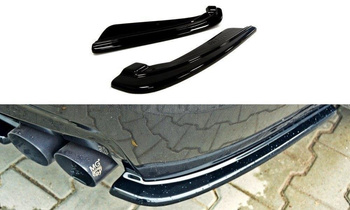 Splittery tylne boczne Maxton BMW 5 F11 M-Pack (2 podwójne końcówki wydechu) (czarny połysk)