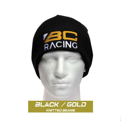 Czapka dzianinowa KNITTED BEANIES BC RACING Black/Gold