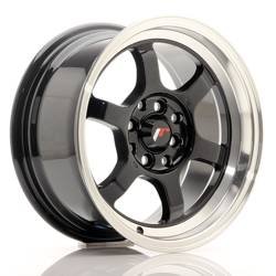 Felga aluminiowa 15" Japan Racing JR12 15x7,5 ET26 4x100/108 Gloss Black w/MachinedLip