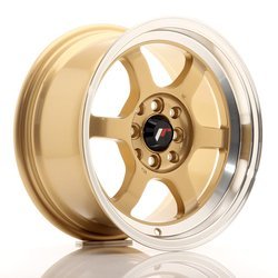 Felga aluminiowa 15" Japan Racing JR12 15x7,5 ET26 4x100/114 Gold w/Machined Lip