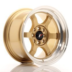 Felga aluminiowa 15" Japan Racing JR12 15x8,5 ET13 4x100/114 Gold w/Machined Lip