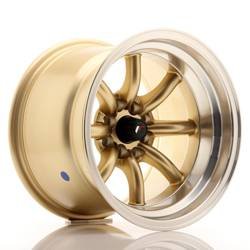 Felga aluminiowa 15" Japan Racing JR19 15x10,5 ET-32 4x100/114 Gold w/Machined Lip