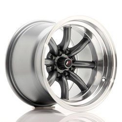 Felga aluminiowa 15" Japan Racing JR19 15x10,5 ET-32 4x100/114 Gun Metal w/MachinedLip