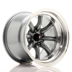 Felga aluminiowa 15" Japan Racing JR19 15x10,5 ET-32 4x100 Gun Metal w/MachinedLip