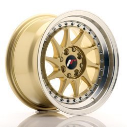 Felga aluminiowa 15" Japan Racing JR26 15x8 ET25 4x100/108 Gold w/Machined Lip