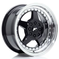 Felga aluminiowa 15" Japan Racing JR6 15x7 ET25 4x100/108 Gloss Black w/Machined Lip