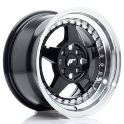 Felga aluminiowa 15" Japan Racing JR6 15x8 ET25 4x100 Gloss Black w/Machined Lip