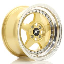 Felga aluminiowa 15" Japan Racing JR6 15x8 ET25 4x100 Gold w/Machined Lip