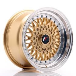 Felga aluminiowa 15" Japan Racing JR9 15x8 ET20 BLANK Gold w/Machined Lip