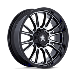 Felga aluminiowa 15" MSA Offroad Wheels M51 THUNDERLIPS 15x7 ET10 4x156/137 Gloss Black Machined