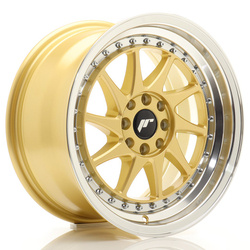 Felga aluminiowa 16" Japan Racing JR26 16x8 ET25 4x100/108 Gold w/Machined Lip