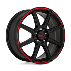 Felga aluminiowa 16" Motegi Cs8 16x7 ET40 5x108/114,3 Satin Black With Red Stripe