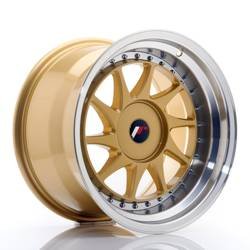 Felga aluminiowa 17" Japan Racing JR26 17x10 ET20-25 BLANK Gold w/Machined Lip