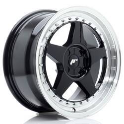 Felga aluminiowa 17" Japan Racing JR6 17x8 ET20-35 4H BLANK Gloss Black w/Machined Lip