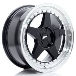 Felga aluminiowa 17" Japan Racing JR6 17x8 ET20-35 5H BLANK Gloss Black w/Machined Lip