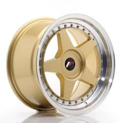 Felga aluminiowa 17" Japan Racing JR6 17x9 ET20-35 BLANK Gold w/Machined Lip