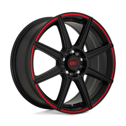 Felga aluminiowa 17" Motegi Cs8 17x7 ET40 5x110/115 Satin Black With Red Stripe