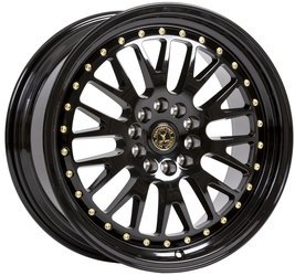 Felga aluminiowa 18" 59 North Wheels D-003 18x8,5 ET35 5x114,3/120 Gloss black/gold rivets