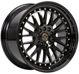 Felga aluminiowa 18" 59 North Wheels D-003 18x9,5 ET20 5x114,3/120 Gloss black/gold rivets