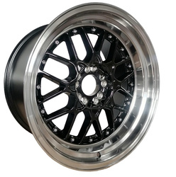 Felga aluminiowa 18" 59 North Wheels D-010 18x10 ET25 5x114,3/120 Gloss black/polished lip/chrome rivets