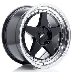 Felga aluminiowa 18" Japan Racing JR6 18x9 ET20-35 5H BLANK Gloss Black w/Machined Lip