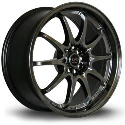 Felga aluminiowa 18" Rota Fighter 18x8,5 ET30 5x100/114,3 Hblack