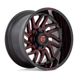 Felga aluminiowa 20" Fuel D808 HURRICANE 20x9 ET1 5x139,7 Gloss Black Milled Red Tint