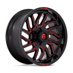 Felga aluminiowa 20" Fuel D808 HURRICANE 20x9 ET1 6x135 Gloss Black Milled Red Tint