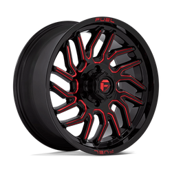 Felga aluminiowa 20" Fuel D808 HURRICANE 20x9 ET20 6x139,7 Gloss Black Milled Red Tint