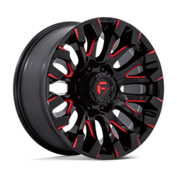 Felga aluminiowa 20" Fuel D829 QUAKE 20x9 ET1 8x180 Gloss Black Milled Red Tint