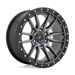 Felga aluminiowa 20" Fuel Rebel 20x9 ET20 6x139,7 Matte Gun Metal Black Bead Ring