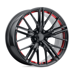 Felga aluminiowa 20" Performance Replicas PR194 20x10 ET35 5x120 Gloss Black Red Machined