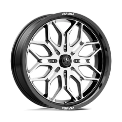 Felga aluminiowa 22" MSA Offroad Wheels M47 SNIPER 22x7 ET10 4x156 Gloss Black Machined