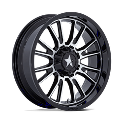 Felga aluminiowa 24" MSA Offroad Wheels M51 THUNDERLIPS 24x7 ET0 5x114,3 Gloss Black Machined