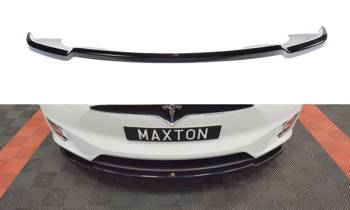 Przedni splitter Maxton V1 Tesla Model X (czarny połysk)