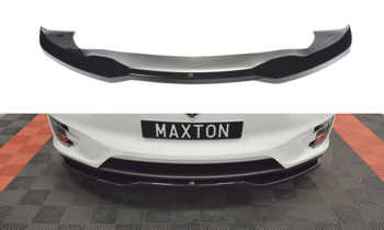 Przedni splitter Maxton V2 Tesla Model X (czarny połysk)